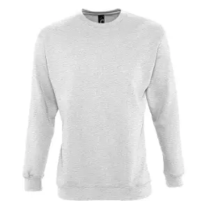 image of SOLS Mens Supreme Plain Cotton Rich Sweatshirt (M) (Ash)