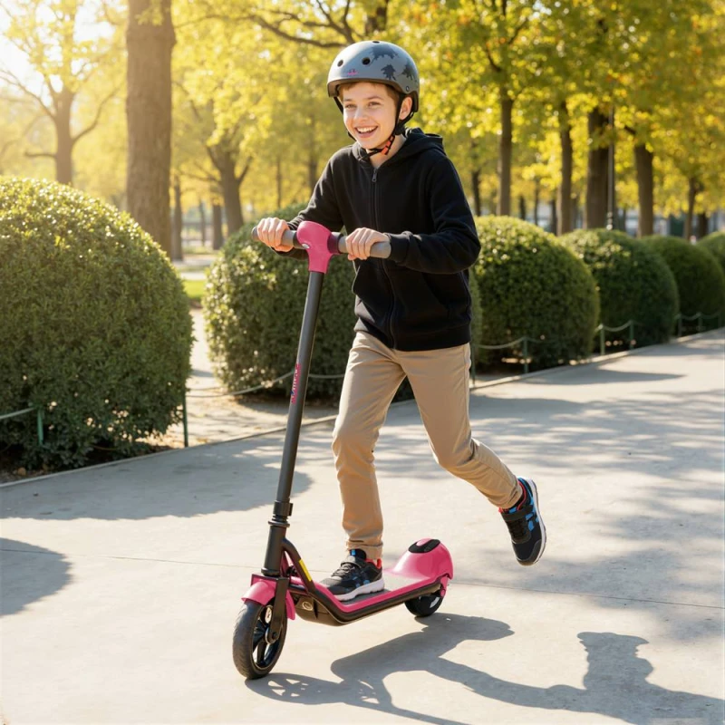 Image of SPORTNOW Electric Scooter, Foldable E Scooter with LED Display in Pink Pink Unisex