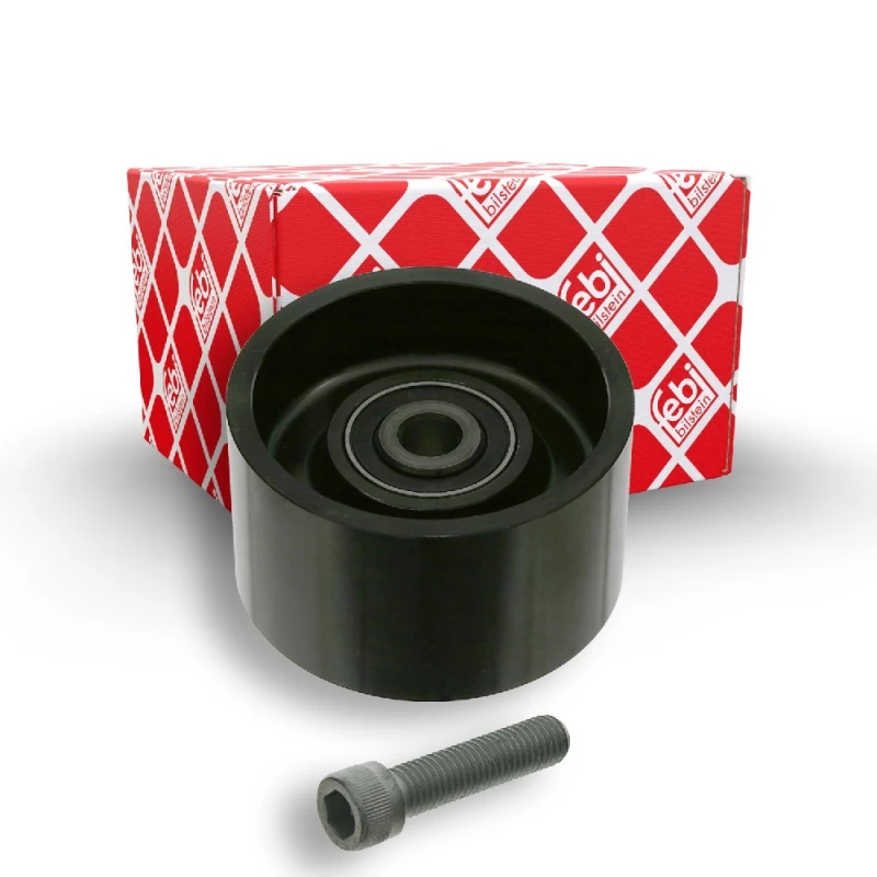 Image of FEBI BILSTEIN 22877 Idler Pulley with screw Metal Deflection/Guide Pulley,v-ribbed belt (312)