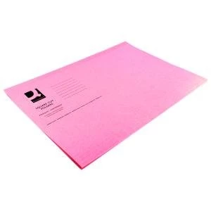 Image of Q-Connect Square Cut Folder Lightweight 180gsm Foolscap Pink Pack of