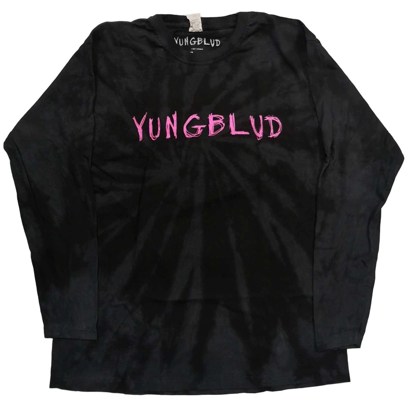 Image of Yungblud Yungblud Men Scratch Logo Long-Sleeved T-Shirt in Black Size: large Black L Male 5063300185902