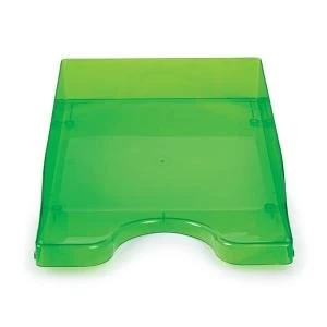 image of A4Foolscap Polystyrene Continental Letter Tray Ice Green CP130YTTGN