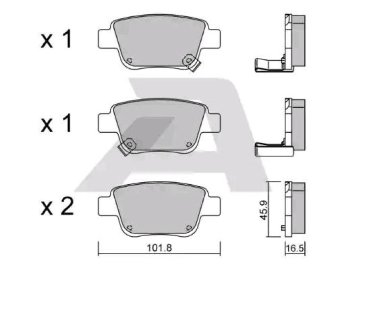Image of AISIN Brake pad set AISIN BPTO-2002