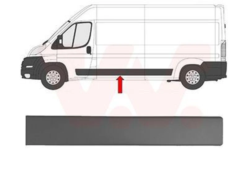 Image of VAN WEZEL Trim / Protective Strip, sidewall VAN WEZEL 0982409
