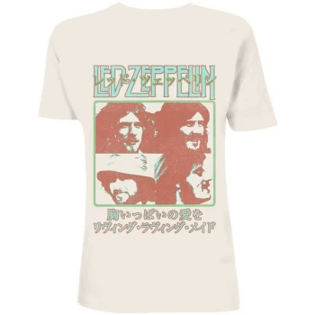 Image of Led Zeppelin - Japanese Poster Unisex Large T-Shirt - White