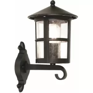 Image of Loops - IP43 Wall Light Sconce Black LED E27 100W Bulb External d00206