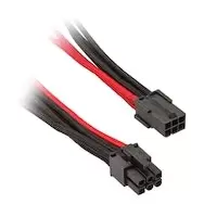 image of Silverstone 6-pin PCIe to 6-pin PCIe Cable 25cm - Black / Red