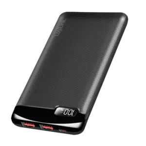 LogiLink Mobile Power Bank, LiPo, 10.000mAh, black, LCD display,...