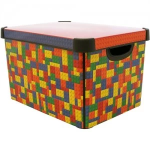 image of Curver Bright Blocks 22L Deco Storage Box