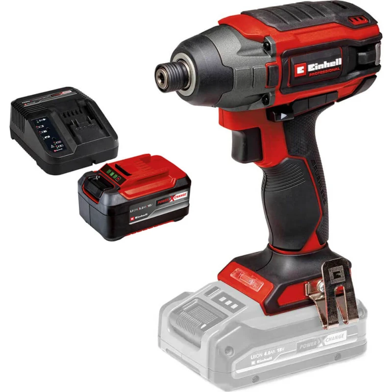Image of Einhell Professional TP-CI 18/220 Li BL 18v Cordless Brushless Impact Driver TP-CI 18/220 Li BL Batteries: 1 x 5.2ah Li-ion