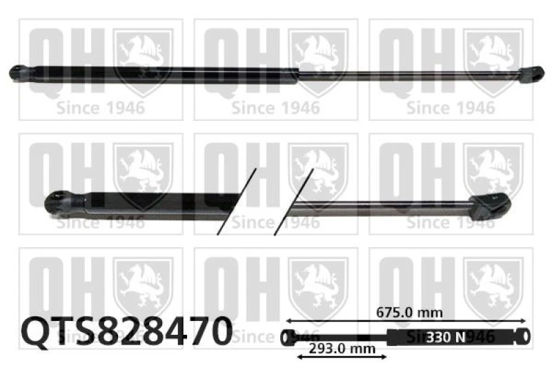 Image of QUINTON HAZELL Bonnet strut QUINTON HAZELL QTS828470