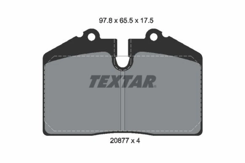 Image of Brake pad set TEXTAR 2087710