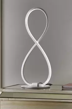 Image of Figure of 8 LED Table Lamp - Silver - Metal