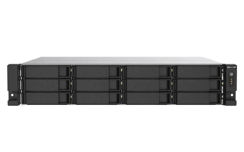 Image of QNAP QNAP TS-1273AU-RP-8G NAS Rack (2U) Ryzen Embedded V1500B 8GB DDR4 96 TB HDD QNAP Turbo System Black, Grey TS-1273AU-RP-8G/96TB-EXOS