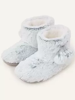 Image of Accessorize Supersoft Slipper Boot, Grey Size M Women