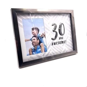 Image of 4" x 6" - Luxe Male Gunmetal Birthday Frame - 30