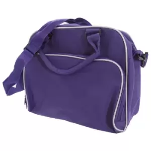 image of Bagbase Compact Junior Dance Messenger Bag (15 Litres) (One Size) (Purple/Light Grey)