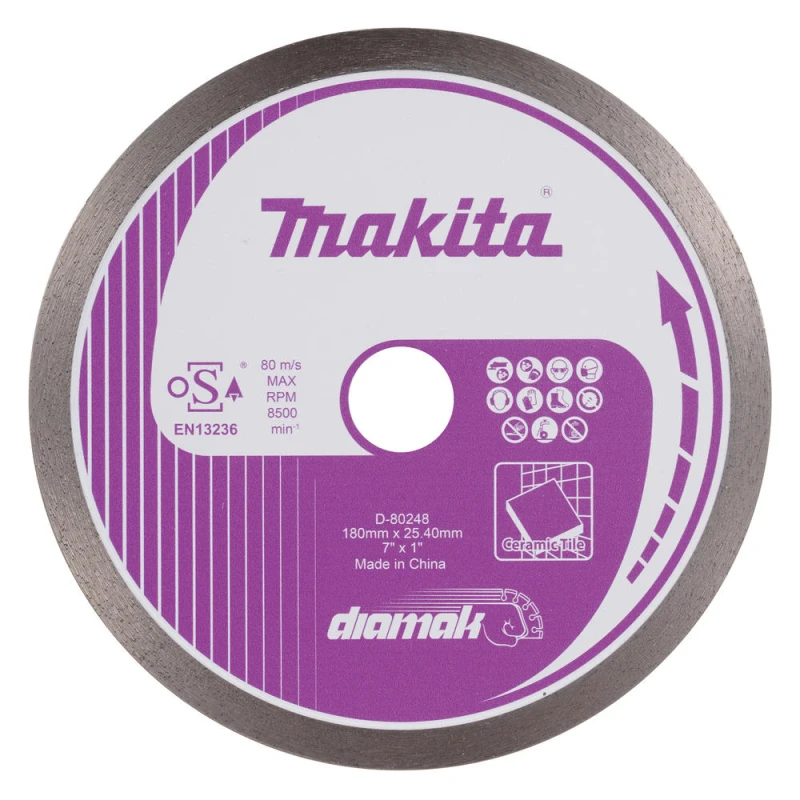 Image of Makita DiaMak Tile Cutting Diamond Cutting Disc 180mm D-80248