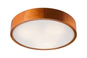 image of Round Cylindrical Ceiling Light Rustic, 3x E27