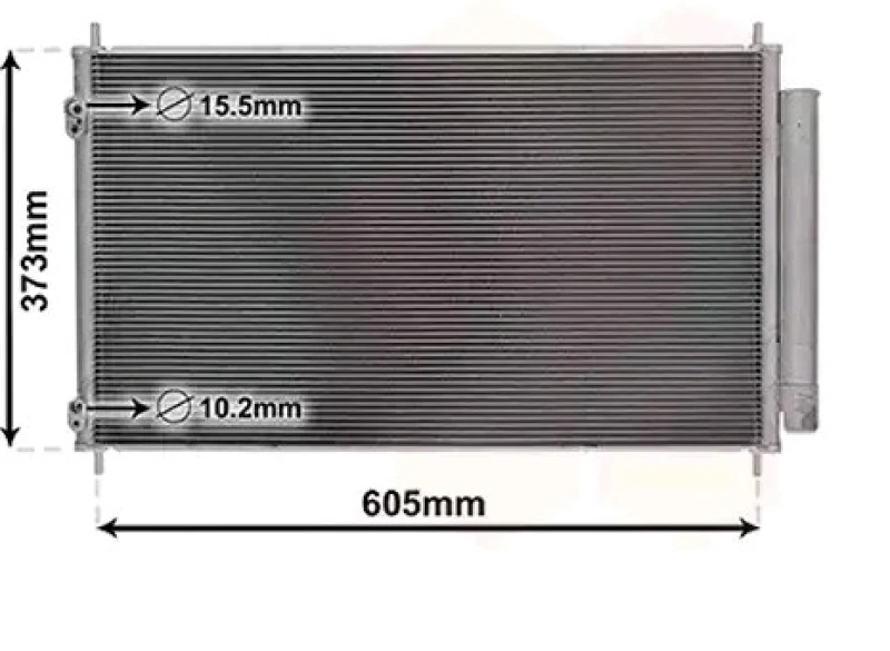 Image of VAN WEZEL 53005708 Condenser with dryer Condenser,air conditioning (448)