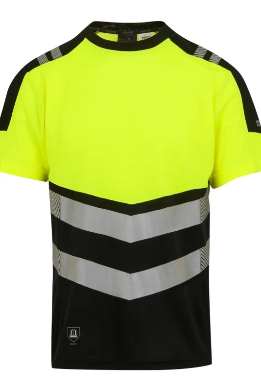 Image of Regatta Regatta Men Hi-Vis X-PRO T-Shirt in Bright Yellow Size: Small Bright Yellow S Male 5063019884677