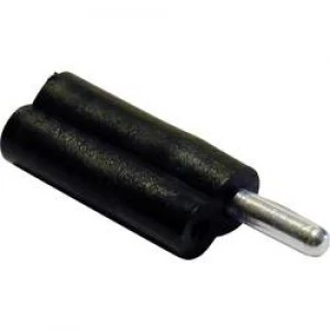 image of Banana plug Plug straight Pin diameter 2mm Black Schnepp