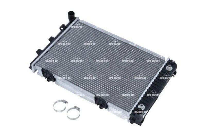 Image of NRF 516574 Engine radiator EASY FIT Brazed cooling fins, Aluminium, with mounting parts Aluminium Radiator,engine cooling (470)