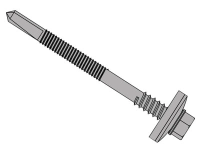 Image of FORGEFIX ForgeFix TechFast Composite Panels to Steel Hex Screw No. 5 Tip 5.5 x 150mm Box 100 FORTFH55150H TFHW19CPSD55150H