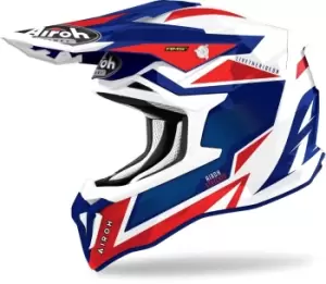 Image of Airoh Strycker Axe Carbon Motocross Helmet, red-blue, Size L, red-blue, Size L