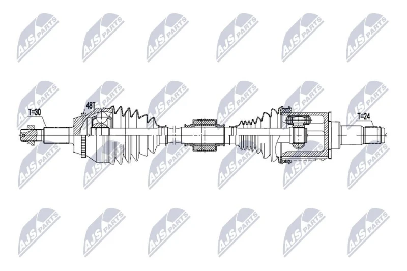 Image of NTY NPW-TY-246 Drive shaft Front Axle Left Drive Shaft (13)