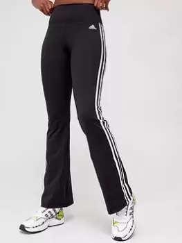 Image of adidas 3 Stripes Flared Pants - Black Size M Women