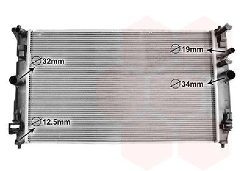 Image of VAN WEZEL Engine radiator VAN WEZEL 54012704