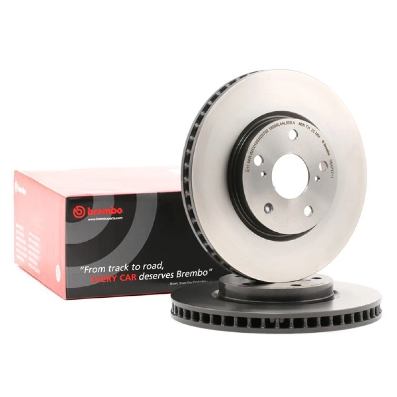 Image of BREMBO 09.A717.11 Brake disc internally vented, Coated, High-carbon Brake Disc (82)