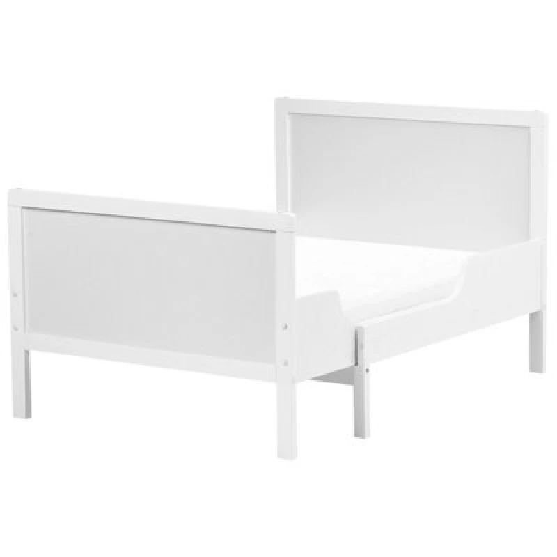 Image of Beliani Extendable Kids Bed Pine Wood Montigny 90 X 200 Cm (Eu Single) White