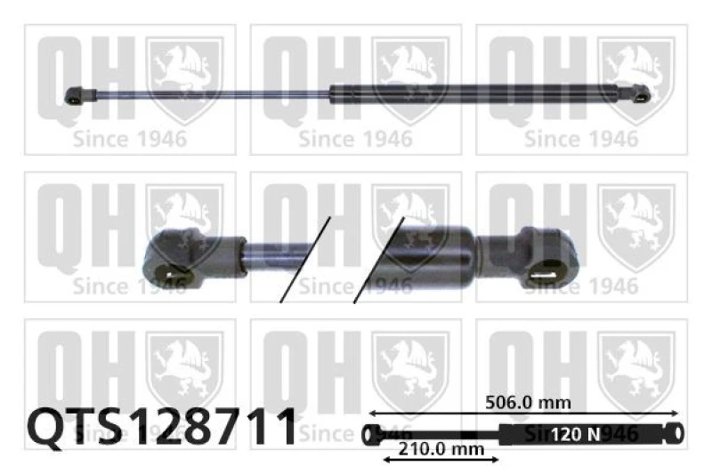 Image of QUINTON HAZELL Bonnet strut QUINTON HAZELL QTS128711