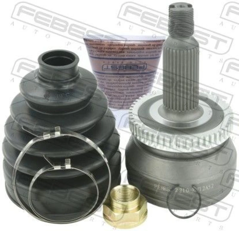 Image of FEBEST 2210-XM12A52 CV Joint Front Axle, with ABS sensor ring Joint Kit,drive shaft (5)