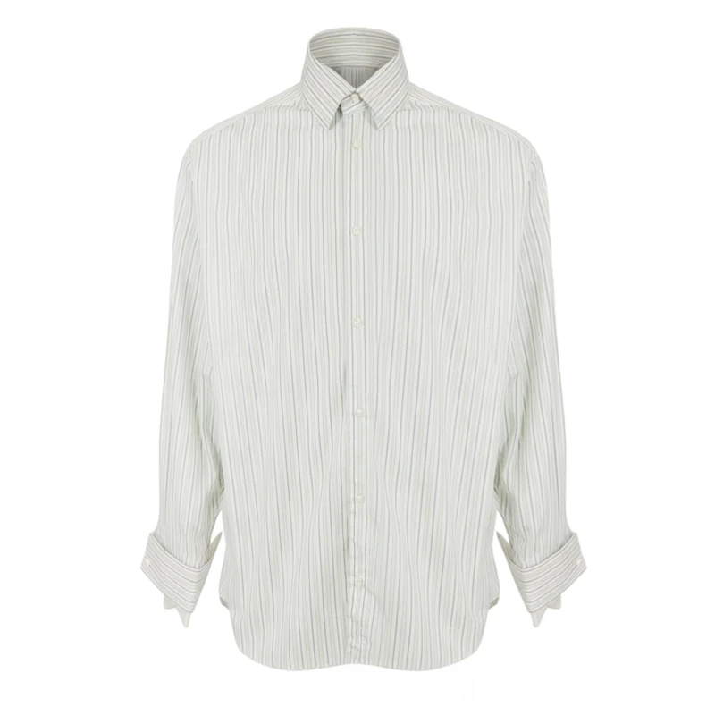 Image of Boss Mens Netstaton Long Sleeve Oxford Shirt Open Green male M