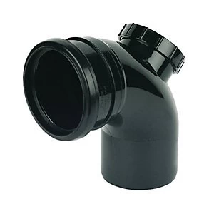 Image of FloPlast SP169B Soil Pipe 92.5 Deg Access Bend - Black 110mm