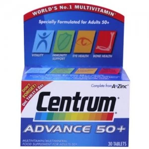 Image of Centrum Advance 50+ 30 Tablets