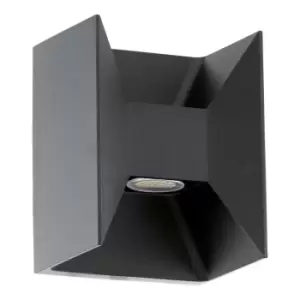 image of Morino - LED Outdoor Up Down Wall Light Anthracite IP44 - Eglo