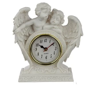 Image of Peace of Heaven Endless Love Cherub Mantle Clock
