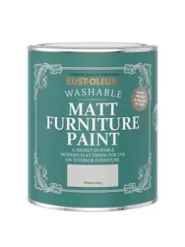 image of Rust-Oleum Matt Finish 750 Ml Furniture Paint - Winter Grey