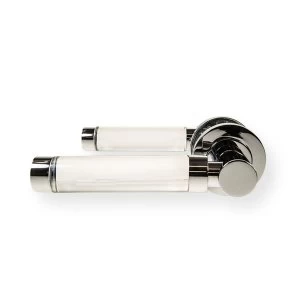 image of LocksOnline Plain Glass Lever Door Handle on Round Rosette