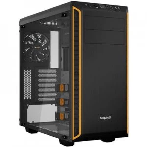 Image of BeQuiet Pure Base 600 Midi tower PC casing Black/orange Insulated, Window, 2 built-in fans