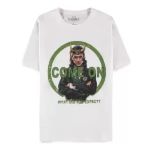 Image of Marvel Loki Come On! What Did You Expect? T-Shirt, Male, Large,...