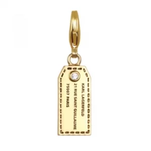 image of Ladies Karl Lagerfeld Gold Plated Address Tag Charm