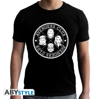 Image of Marvel - Avengers Club Mens Large T-Shirt - Black