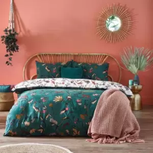 Image of Furn. Wildlings King Duvet Cover Set Cotton Polyester Juniper Green