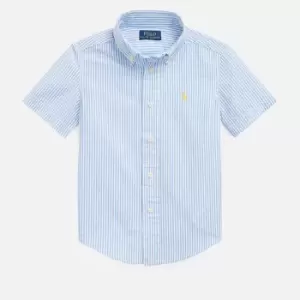 Image of Polo Ralph Lauren Boys' Short Sleeve Shirt - Blue/White - 14 Years