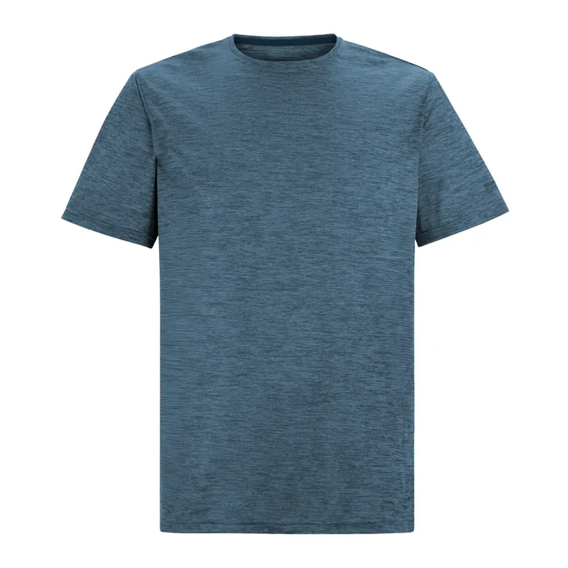 Image of Regatta Mens Fingal Edition Short Sleeved Marl T-Shirt in Dark Blue Size: 3XL Dark Blue Male 3XL